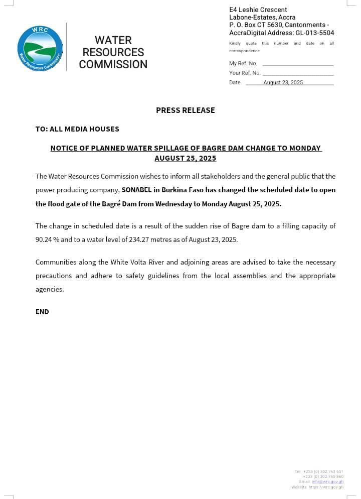 Bagre Dam Spillage