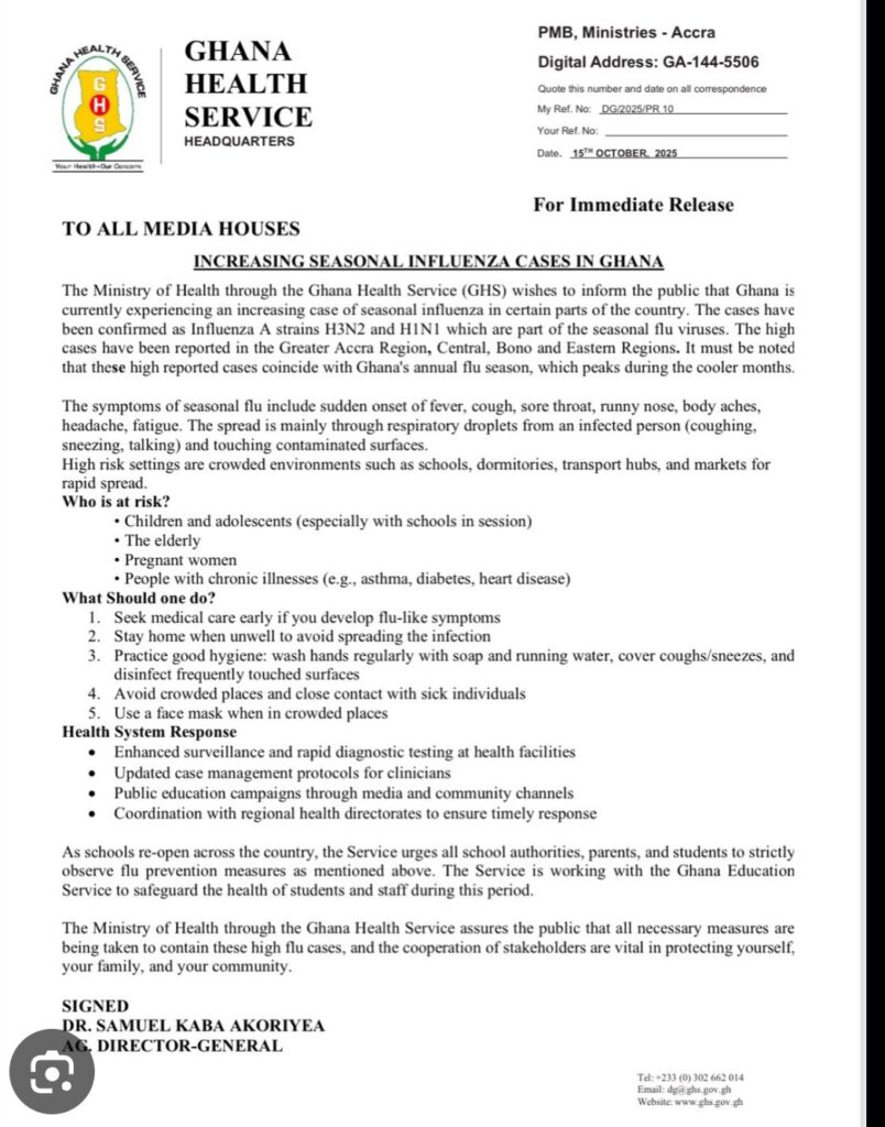 Seasonal Influenza Cases In Ghana